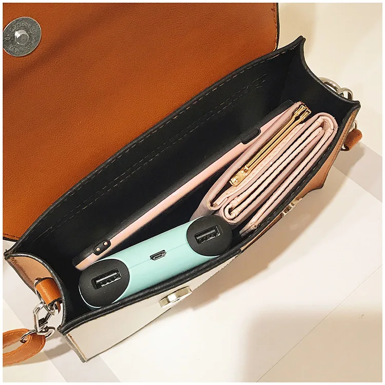 Женская сумка новинка 2019 Корейская версия цветная с цветной квадратной сумкой