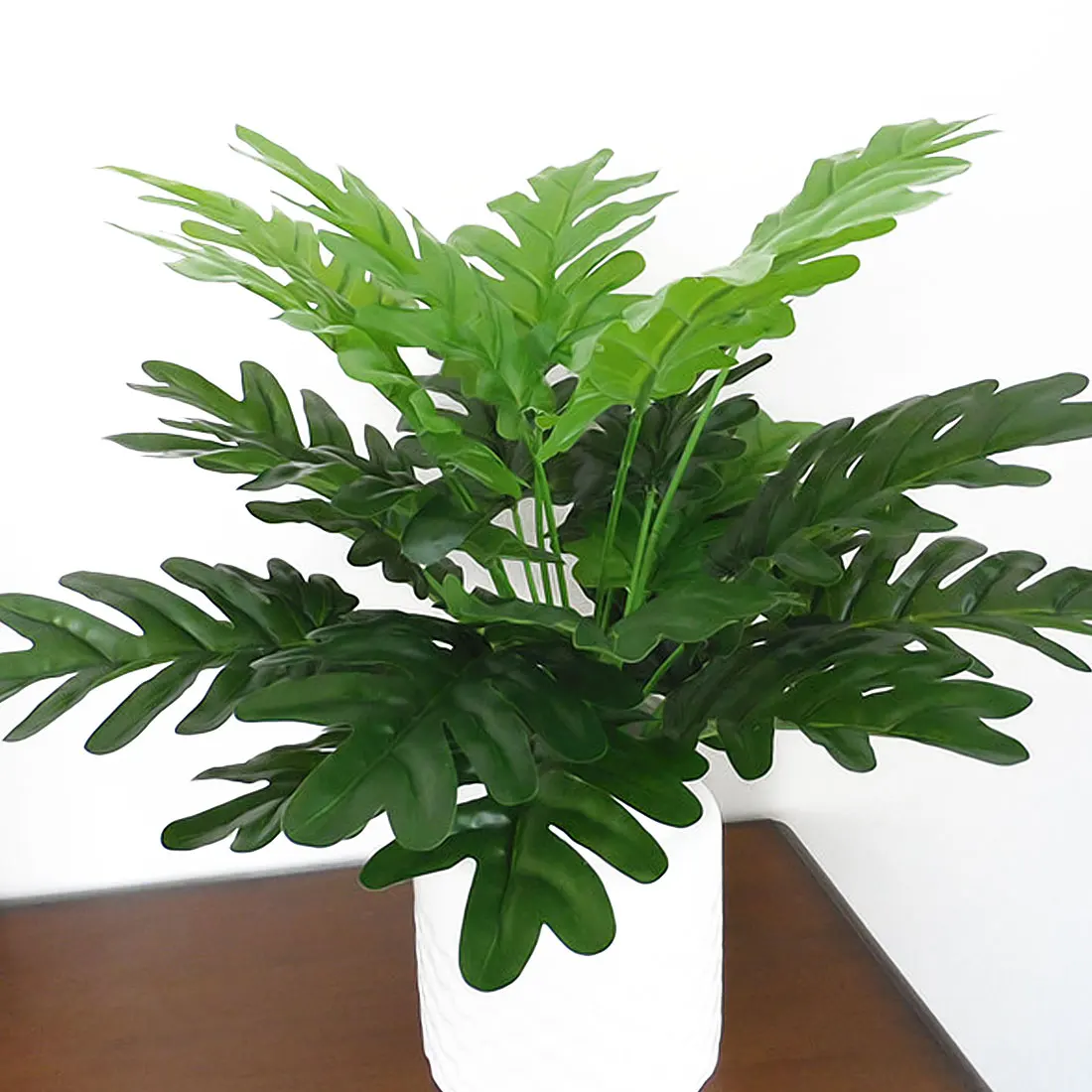

Green Artificial Leaves Leaf Plants Wall Material Decorative Fake Plants for Home Shop Garden Party