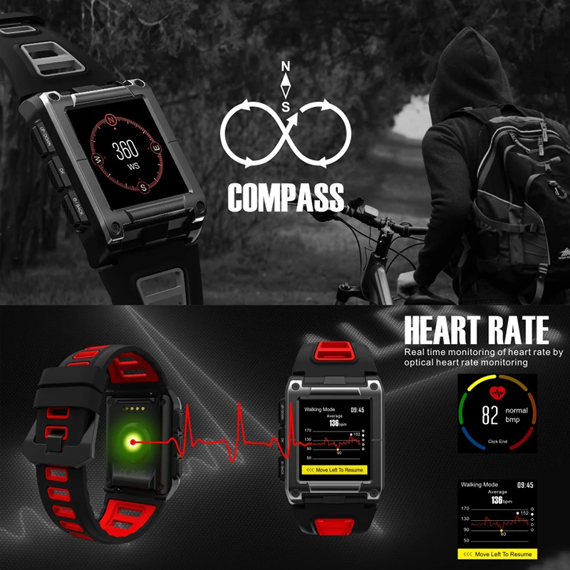 Blood Pressure Monitor Smart Watch Heart Rate Digital Tensiometer Adjustable Portable Health Care Sports Sphygmomanometer GPS 3