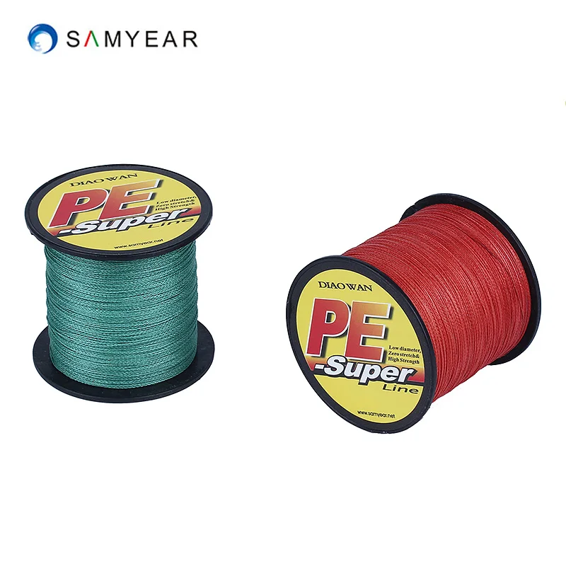 

Promotion! 4 strands 300M 10-100LB PE Braided fishing Line Super Strong Multifilament Line Many Colors for choosing-DIAOWAN