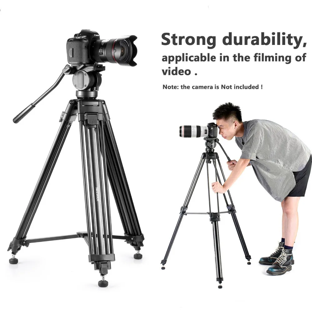  Neewer Professional 61 inches/155 cm Aluminum Alloy Video Camera Tripod 360 Degree Fluid Drag Head 