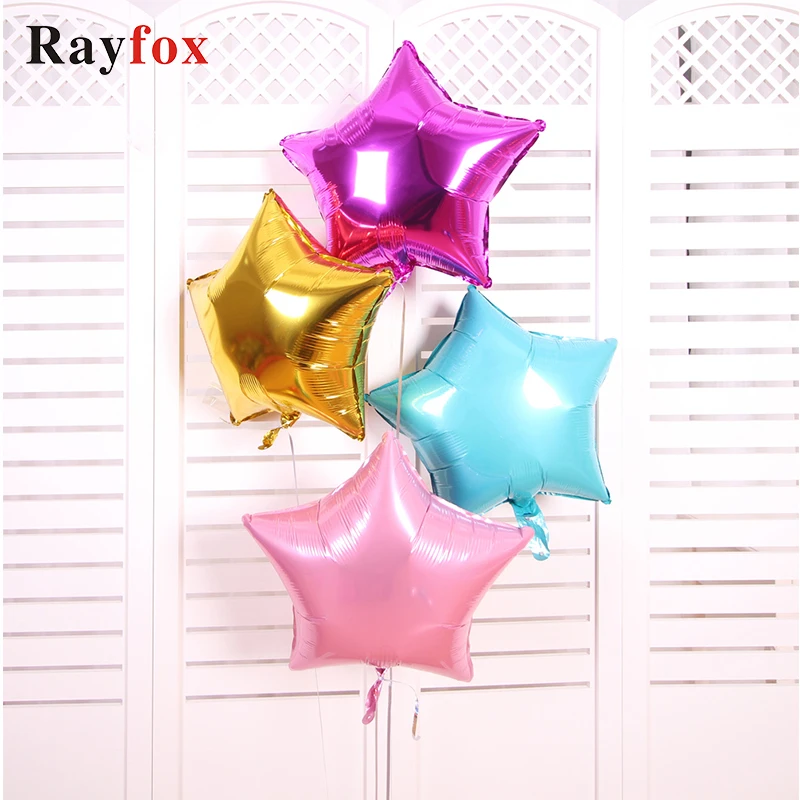 

10ich 25cm Mini Star Balloons Shimmer And Shine Birthday Wedding Parties Decor Supplies Silver Gold Pink Blue Children Toy Gifts