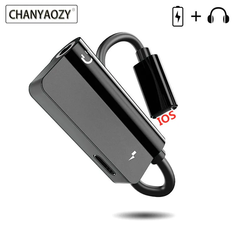

Audio Adapter for lightning 3.5mm Charging Call for iphone 6 6S 7 8 Plus X XS MAX XR Original Headphone AUX Splitter Connector