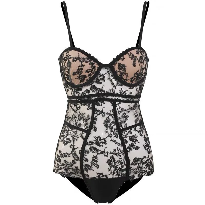 

One Piece Swimsuit Push Up Swimsuits For Women Beach Woman Clothes Swimwear Women's Large Size New Slender Lace Sexy Wear Dot