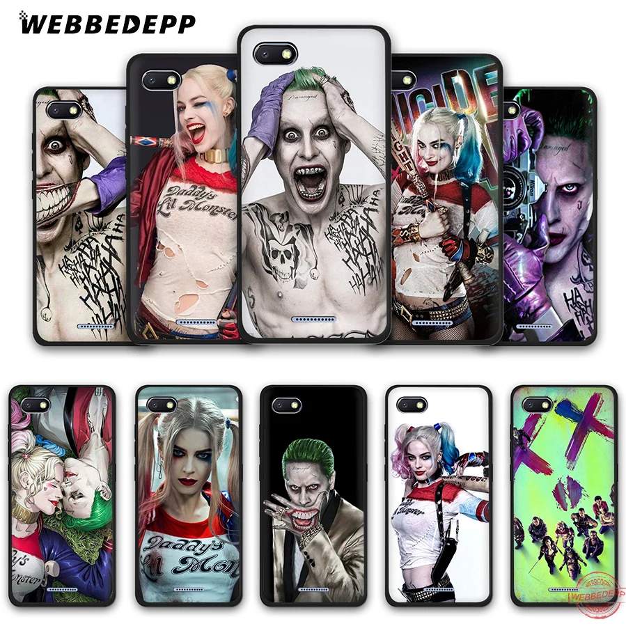 WEBBEDEPP Харли Квинн Отряд Самоубийц мягкая фотография для Redmi Note 8 7 6 5 Pro 4A 5A 6A 4X Plus S2 Go
