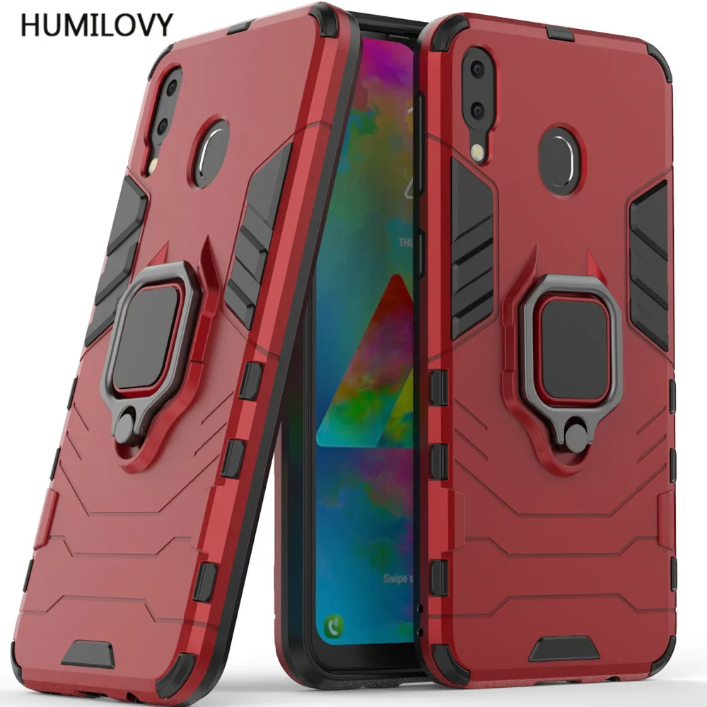 Car Magnetic Finger Ring Holder Case For Samsung Galaxy A50 A30 Cover Hybrid Silicone PC Rugged Armor M30 M20 |