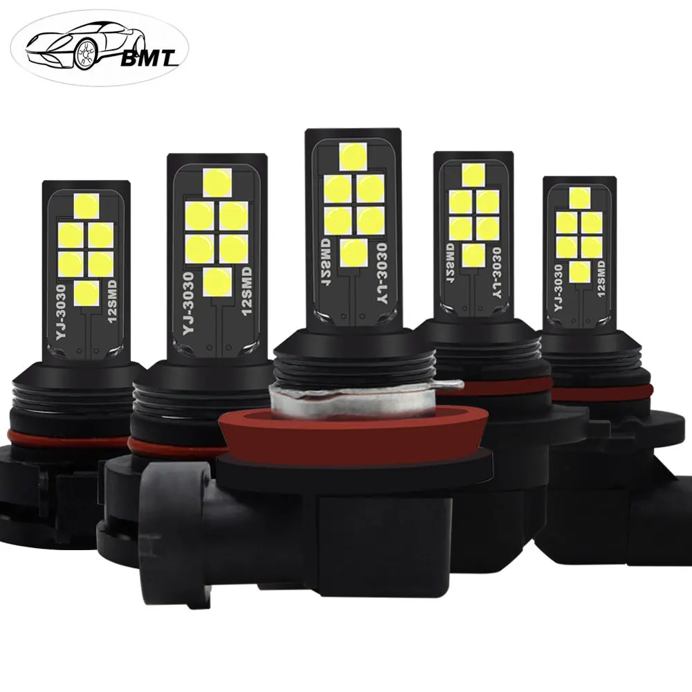 

BMT H8 H11 Led Canbus 9006 HB4 9005 HB3 H16 5202 PSX24W P13W Led Bulb Car Fog Light 1400LM 6000K White 12V DRL Auto Lamp Bulbs