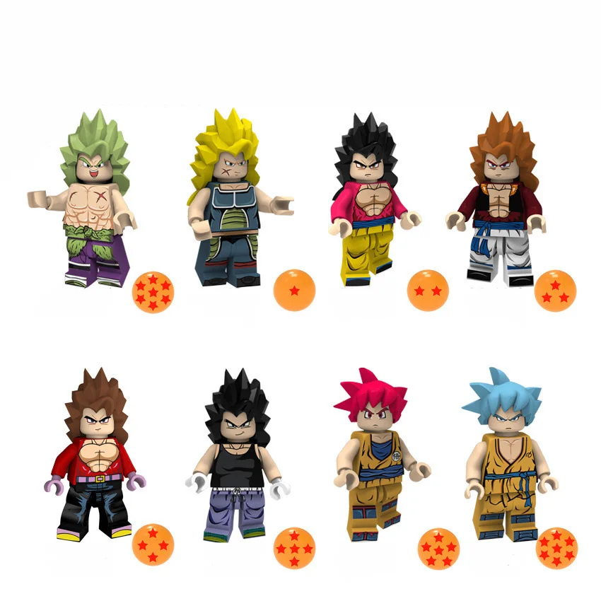 Legoings Pingo блоки оригинальные аниме серии Dragon Ball Сунь Укун Вегета собранные люди