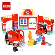 Sytopia пожарная станция пожарные, полиция детей строительные блоки большой Размеры развивающая игрушка для Подарок для маленьких детей игрушка