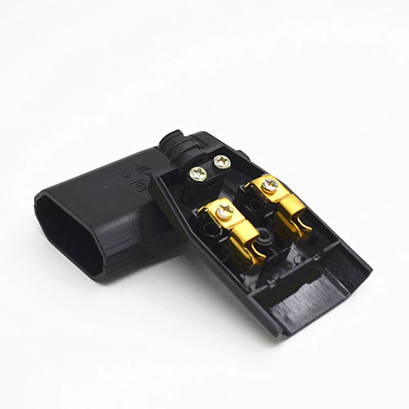 

1PC Assembly EU female Detachable plug adapter European standard industrial machine avoid welding power cord socket