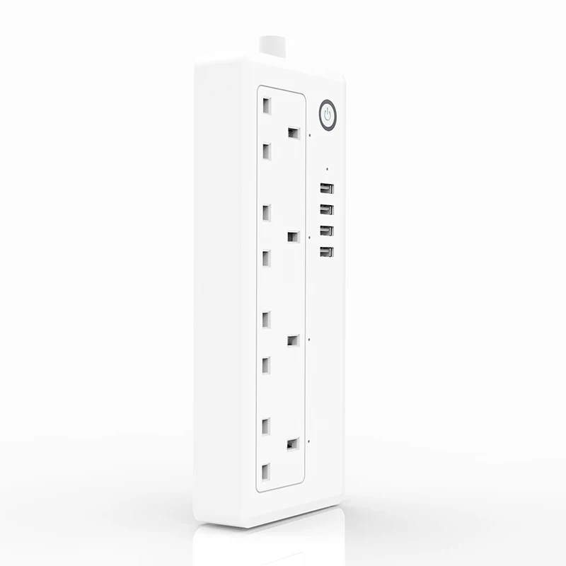 Умная розетка 4 розетки переменного тока порта USB умная Wifi полоса питания быстрая