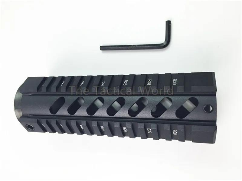 Тактический страйкбол 7 ''дюйма AR-15 M16 M4 трубчатое цевье Quad Rail Черный Tan Handguard AR. 223/5. 56 RAS Принадлежности для охоты