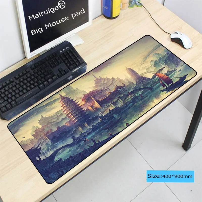Коврик для мыши Mairuige Fantasy landscape 900*400*3 мм скоростной коврик с большим замком и