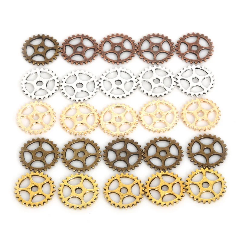 

DIY Accessories For Jewelry 50-100pcs Vintage Mix Metal Mechanical Steampunk Accessories Cogs & Gears Pendant Charms