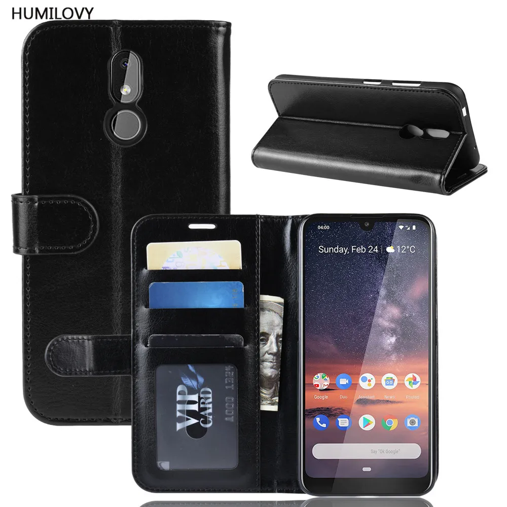 For Nokia 3.2 Case for Book Flip Cover PU Leather Stand Phone Bags Cases TA-1154 TA-1156 TA-1159 | Мобильные телефоны и