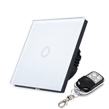 SESOO EU/UK Universal Wall Light Switch 110-220V Crystal Glass Panel Switch 1 Gang 1 Way Waterproof Touch Control lace