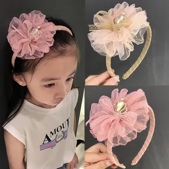 

10pcs Boutique Royal Tiaras Lace Floral Hairbands Solid Glitter Crown Hard Headbands Princess Headwear Fashion Hair Accessories