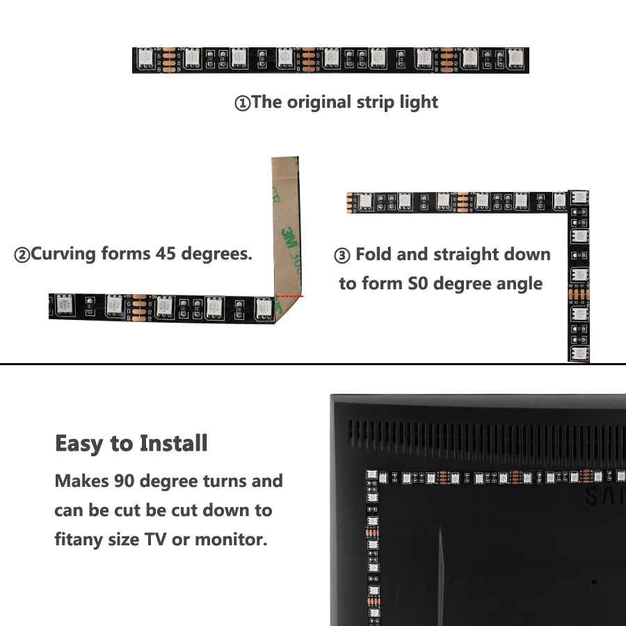 USB светодиодный светильник 5 в PC RGB 5050 1 м 60 светодиодный/м 3 мини 17 кнопочный контроллер USB RGB светодиодный светильник ТВ ПОДСВЕТКА водонепроницаемая лента Диодная лампа