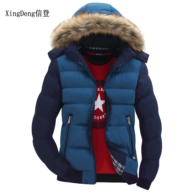 XingDeng съемные теплые куртки мужская шапка толстое пальто верхняя одежда с