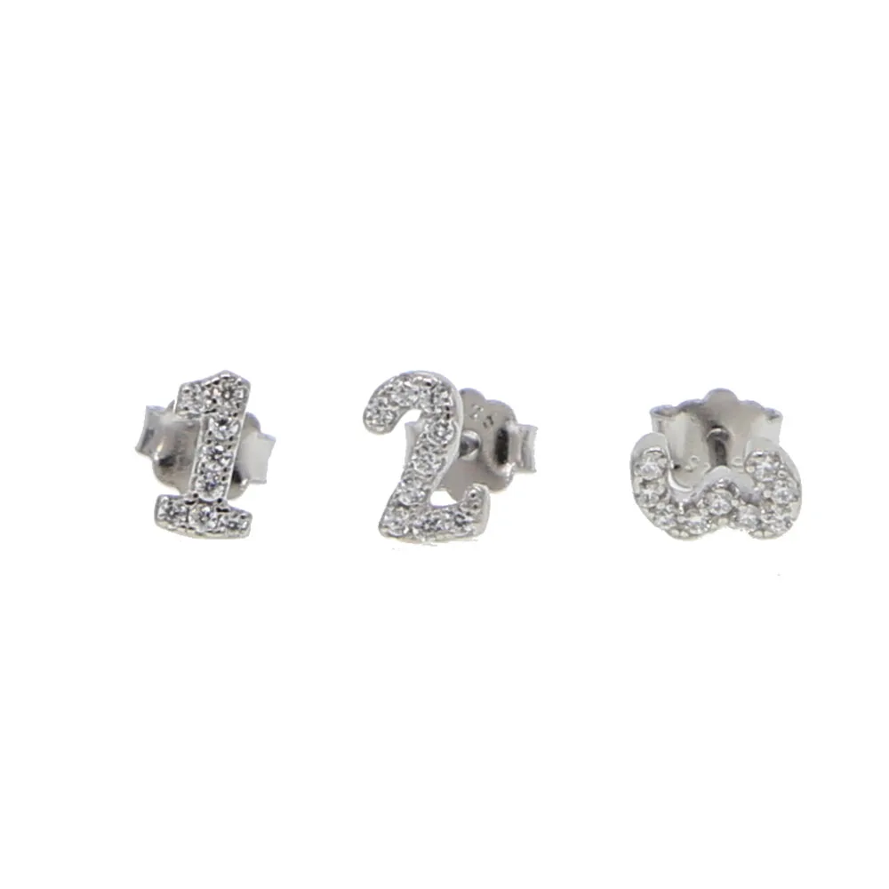 925 sterling silver dainty delicate jewelry minimalist tiny cute cz numbers one two three stud small girl women multiple earring (6)