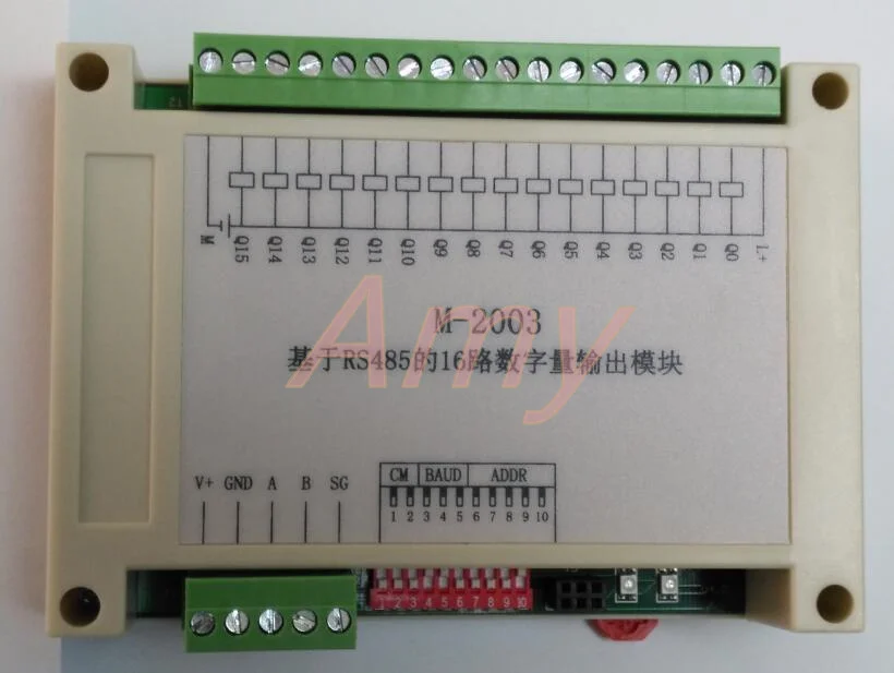 

2003: 16 way digital output module based on RS485 drain output
