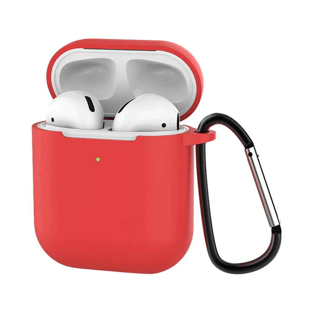 Силиконовый чехол для AirPods с защитой от потери, защитный чехол для Apple AirPods 2 с заушником и без заушника