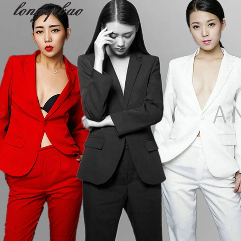 

Studio camera clothing ladies fashion Slim models Photo Stage Bar DJ performances suit suit Two pieces / set