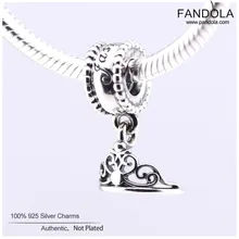 Подлинное серебро 925 пробы Жасмин тиара Корона очаровательные бусины-Подвески для изготовления ювелирных изделий Подходит оригинальные Подвески Браслет perles