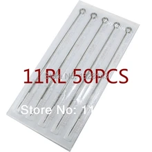 50 шт./кор. предварительно сделанные стерилизованные иглы татуировки 11RL круглого вкладыша иглы для татуировки ручка татуировки Тис