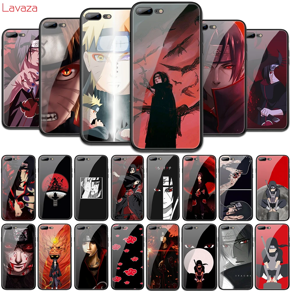 

Lavaza Naruto Itachi Uchiha Tempered Glass Soft Cover for iPhone 6 6S 7 8 Plus 5 5S SE XR X XS 11 Pro MAX Case