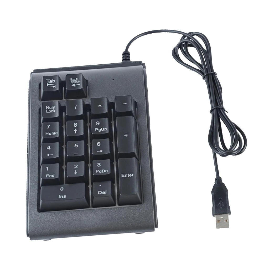 USB 19 Keys Number Pad Mini Numeric Keypad Keyboard Backlight For Laptop