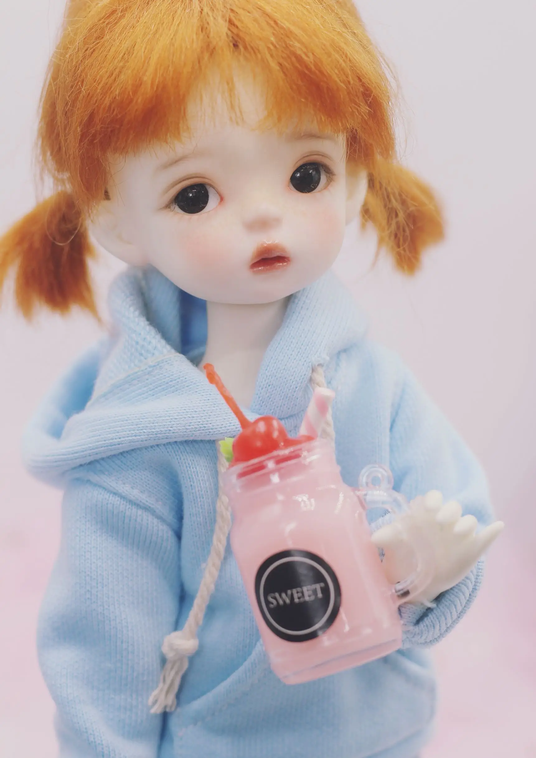 2 шт./лот 1:6 миниатюрный кукольный домик мини десерт розовый напиток для blyth 1/3 1/4 1/6 bjd кукольный домик Декор Аксессуары фото реквизит игрушки