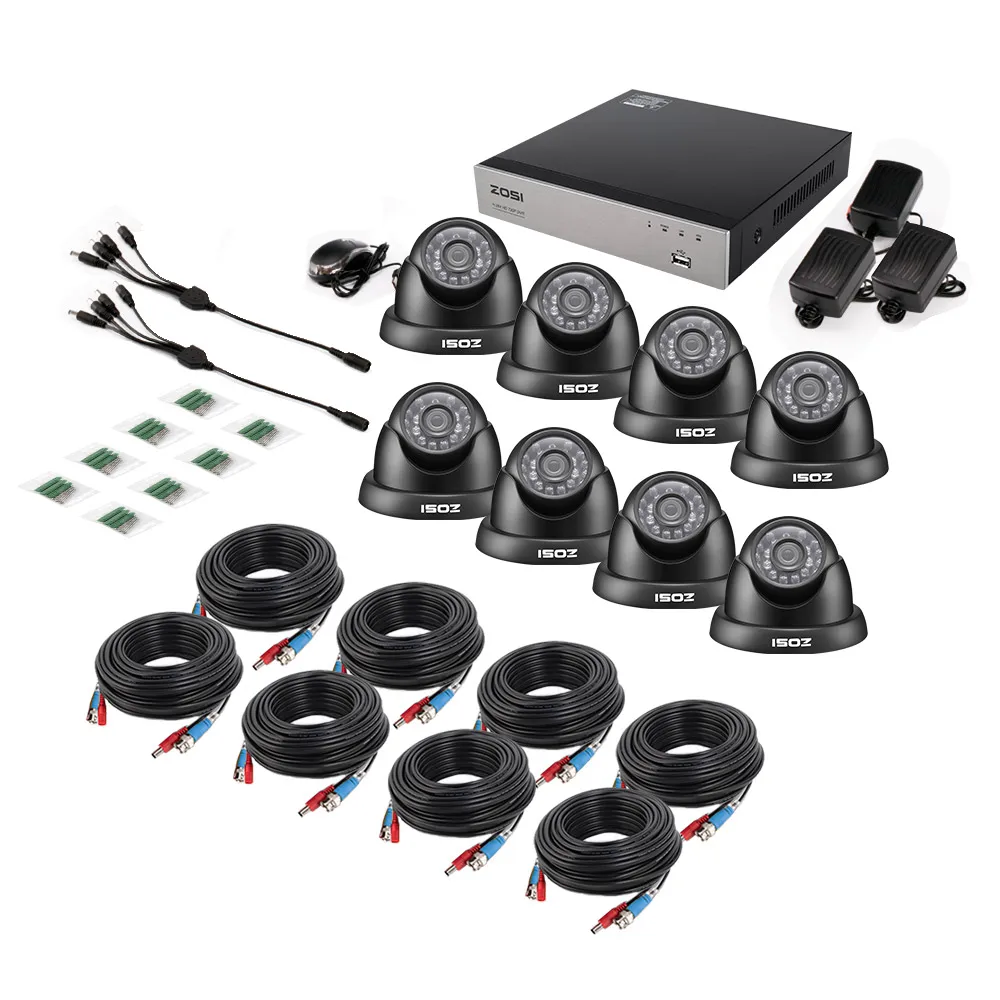 ZOSI 1080N HDMI DVR 1280TVL 720P HD Outdoor Home Security Camera System 8CH CCTV Video Surveillance