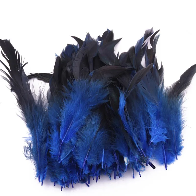 100 шт./лот дешевые перья 5-8 дюймов 13-20 см натуральный цвет перья петуха DIY куриное перо ювелирные изделия Плюм - Цвет: Королевский синий