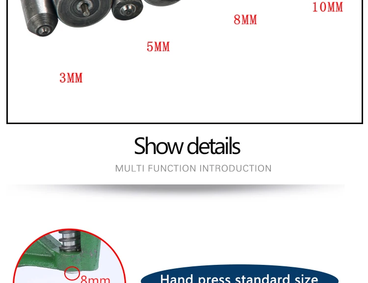 Eyelets buckle mold. Hand pressing button machine.Prong Snaps mold. Button installation tool. 3mm/4mm/5mm/6mm/8mm/10mm/12mm-40mm