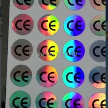 5000 pezzi ce ologramma etichette, etichette adesive сертификат Европейского соответствия, сертификат независимого Испытательного и сертификационного ologramma расписные картинки desivo, диаметр 10 мм