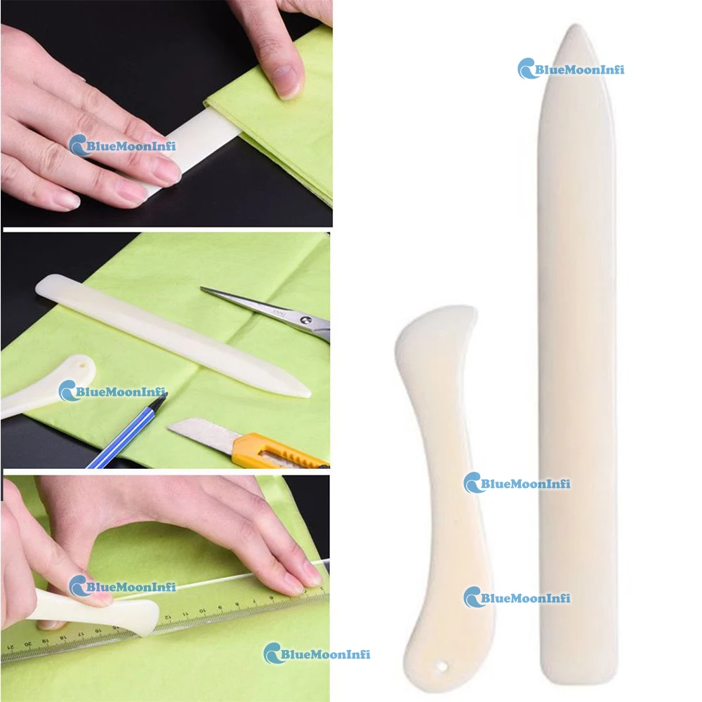 

Plastic Paper Crease Maker Bone Folder Paper Crafting Supplies Set for Paper Scoring Bookbinding Card Making