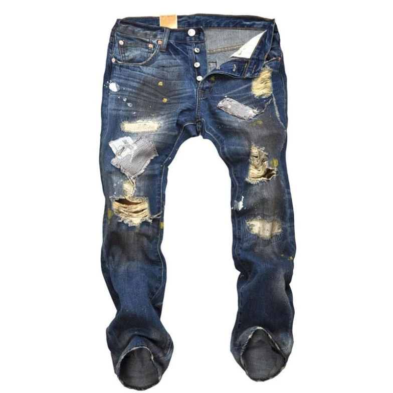 Pastor Facultad Hacer la cama Male Ripped Torn Jeans Beggar Trousers Men's Designer Destroyed Jeans New  Style Hip Hop Rock Jeans f Men Frayed Pants|jeans pants for ladies|jean  yoga pantspants shorts - AliExpress