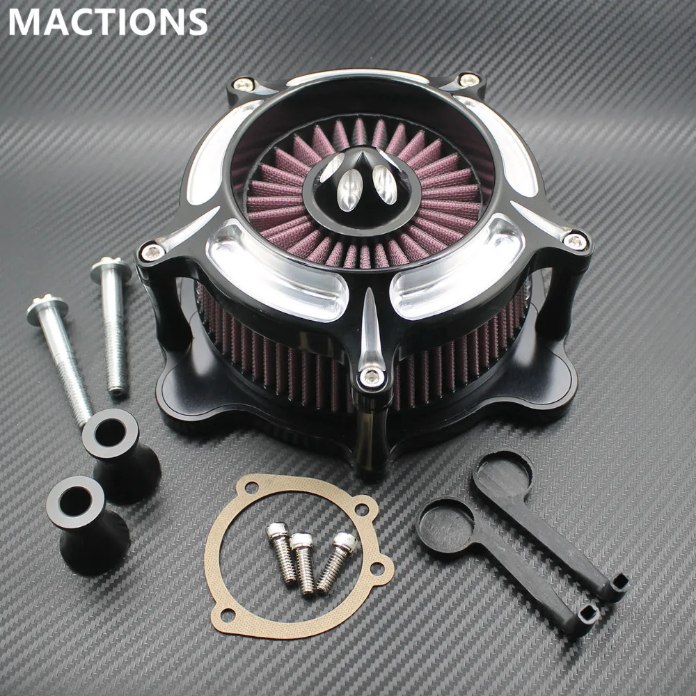 

Motorcycle Air Cleaner Filter Turbine Spike Speed-5 Air Red Cleaner Filter For Harley Sportster XL 883 1200 91-17