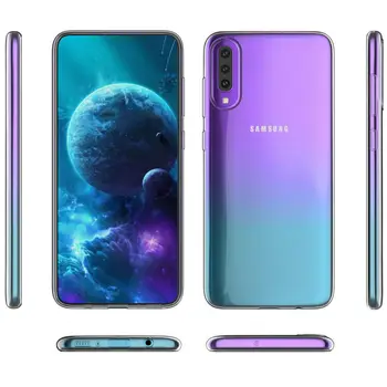 

500pcs/lot Ultra Slim Soft FULL Transparent TPU Case For Samsung Galaxy A20 A30 A10 A40 A50 A70
