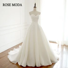 Розовое модное шикарное свадебное платье без бретелек трапециевидной формы с 3D цветами, свадебные платья принцессы с поездом реальные фотографии