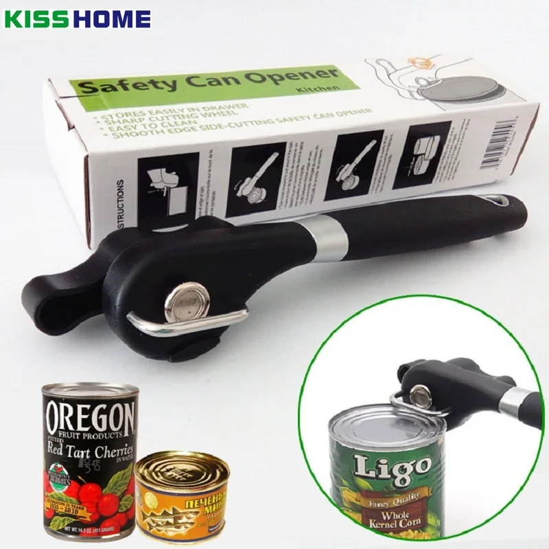 KISSHOME Stainless Steel Safety Can Opener Easy Manual Metal Effortless