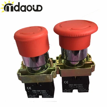 

30mm 40mm NC N/C Red Mushroom Emergency Stop Push Button Switch 600V 10A