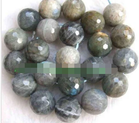 

FREE SHIPPING>>>@@ N713 Natural Labradorite 18mm Round Faceted Beads 15''