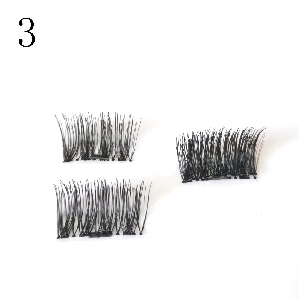 

Hot Big sale NEW Ultra-thin 0.4mm Magnetic Eye Lashes 3D Mink Reusable False Magnet 4 Pieces Magnetic Eyelashes *3