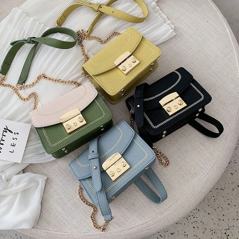 

2019 New Women Handbags Brand Women Messenger Bag Chains Pu Leather Women Shoulder Bag Fashion Small Flap Bags Bolsos Mujer