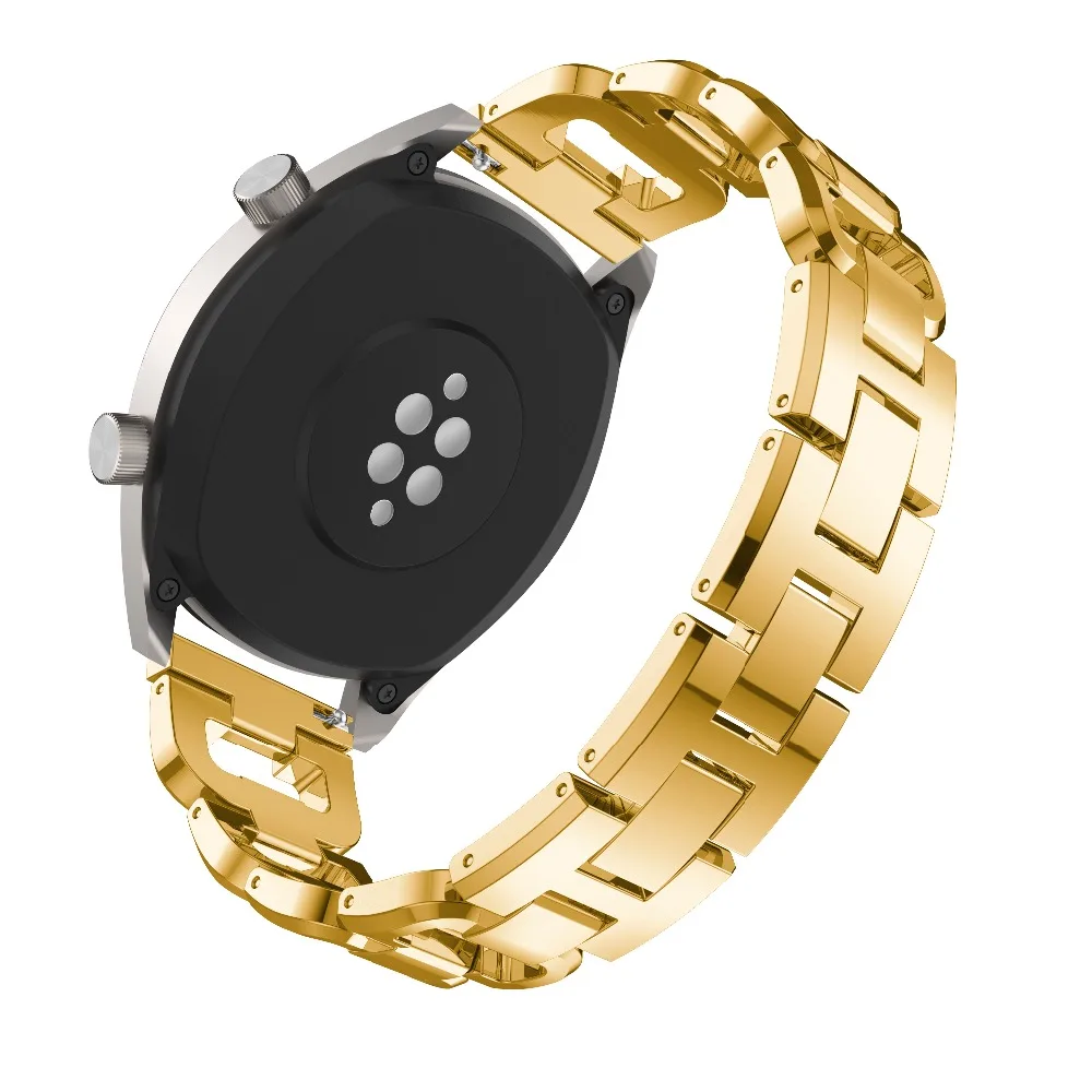 22 мм для Huawei Watch GT Нержавеющая сталь ремешок часов металлический Samsung galaxy watch 46