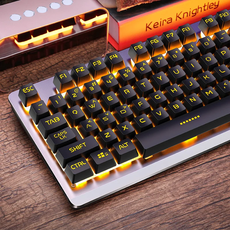 Светодиодная подсветка Игровая USB Проводная компьютерная клавиатура с