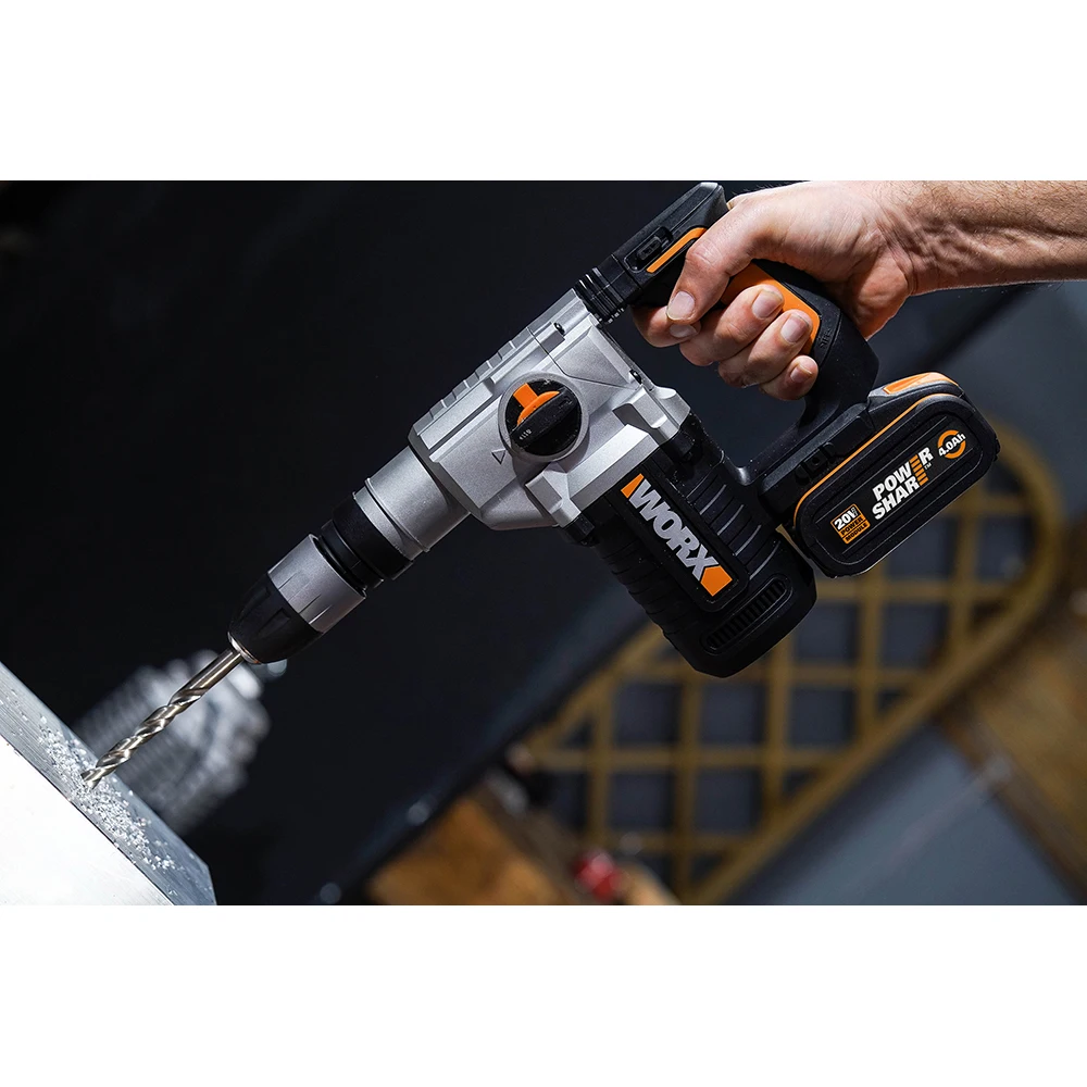 Перфоратор аккумуляторный WORX WX392 4Ач x 2 кейс