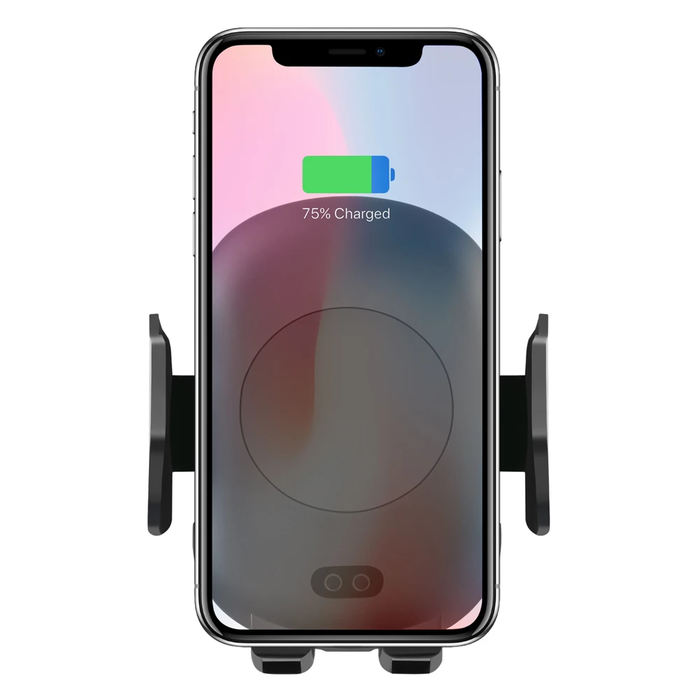 Qi автомобильное беспроводное зарядное устройство для iPhone Xs Max Xr X samsung S10 S9 интеллектуальный инфракрасный Быстрый Беспроводной Зарядная зарядка Автомобильный держатель для телефона
